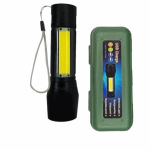 Mini Search Rechargeable LED Long Range Flashlight Emergency Light Torch - Image 7