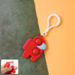 Pop-It Fidget Keychain Toy - (1 Pc / Mix Color)
