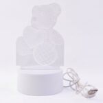 3D Teddy Bear LED Night Lamp – Soft LED Desk Light with Heart Design (1 Pc) - Image 5