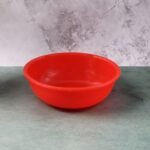 Plastic 6 Inch Red Round Deep Serving Bowl (1 Pc) - Image 4