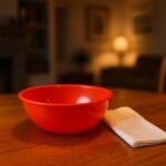 Plastic 6 Inch Red Round Deep Serving Bowl (1 Pc) - Image 3