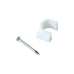Heavy Duty Plastic Cable Clip with Steel Nail (100 Pc, 8mm) - Image 5
