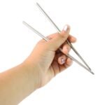 Premium Stainless Steel Reusable Chopsticks (2 Pc) - Image 5