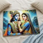 Elegant Radha Krishna Artistic Wall Frame (1 Pc, 60x45 Cm) - Image 7