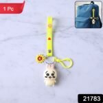 Cute Cartoon Bunny Silicone Keychain with Decorative Strap (1 Pc) - Image 2