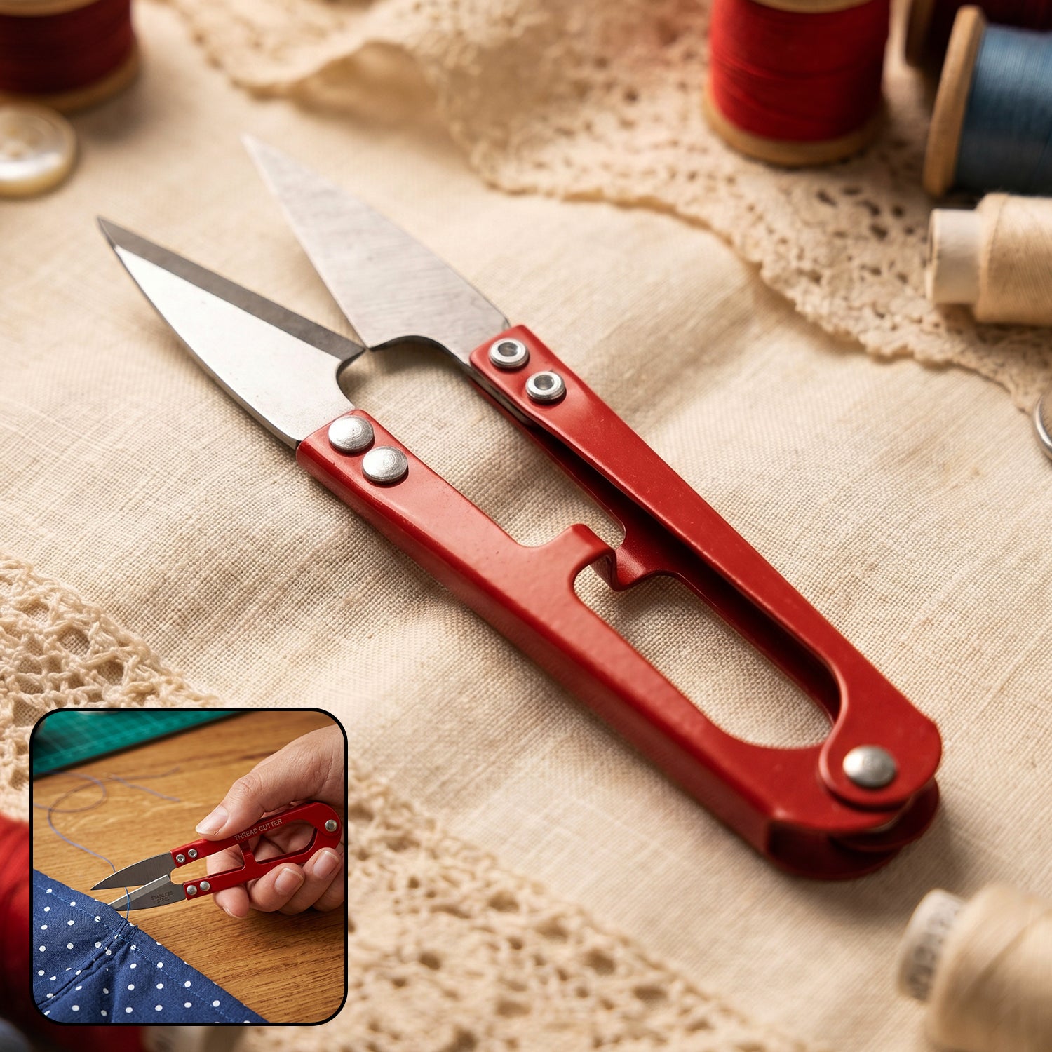 Cutter-1_1f501972-bf33-4cfa-8d8a-ffdefd2b644d Thread Cutter Snip Scissors for Sewing (1 Pc) - Image 1