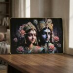 Premium Decorative Radha Krishna Wall Painting Frame 45x30 Cm (1 Pc) - Image 7