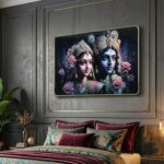 Premium Decorative Radha Krishna Wall Painting Frame 45x30 Cm (1 Pc) - Image 3