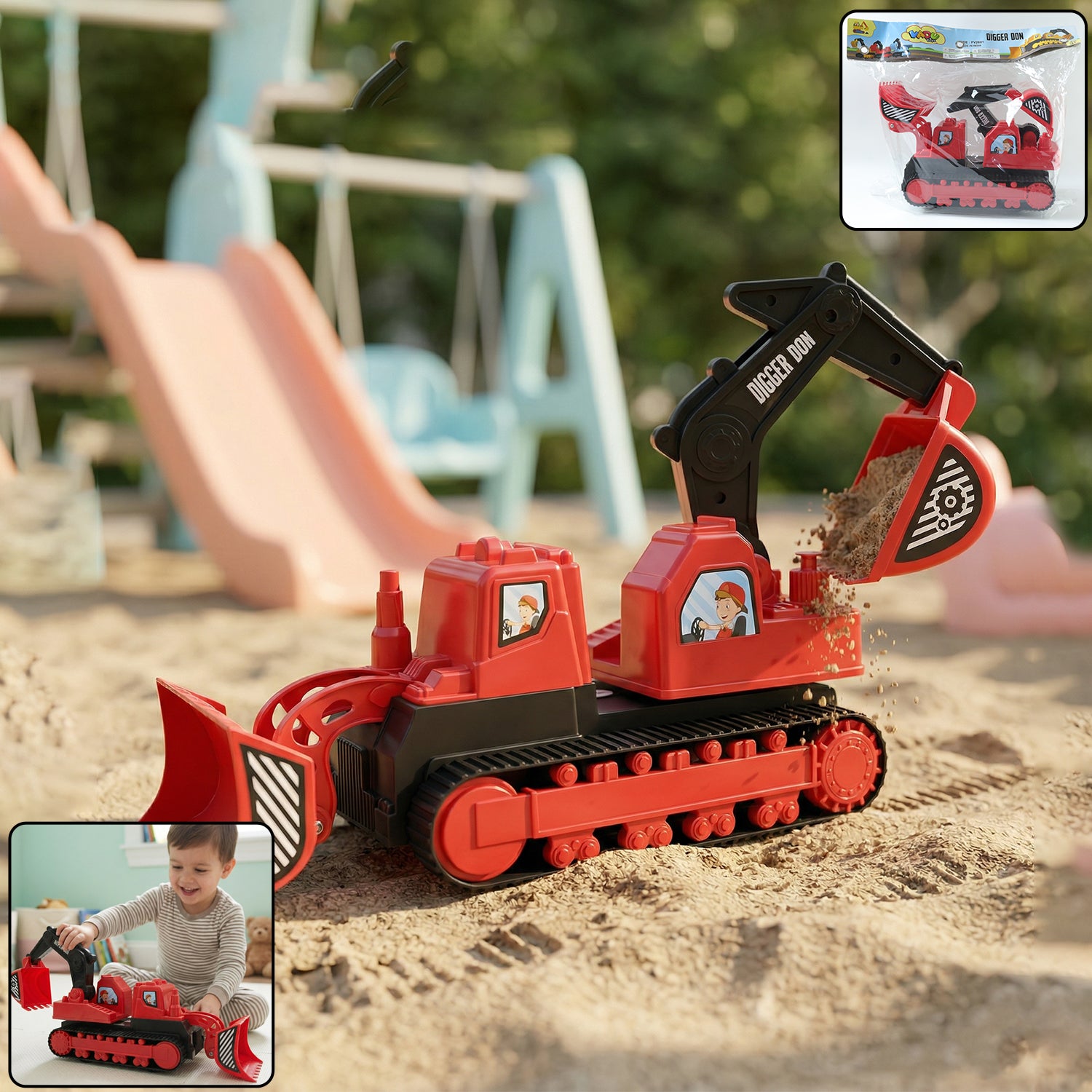 DiggerDonToy-WOSKU-01.jpg Digger Don Construction Track Toy 1 Pc - Image 1