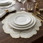 Round Floral Design PVC Table Mat 1 Pc 36x36 Cm - Image 3