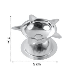 Stainless Steel Lotus Design Diya (1 Pc) - Image 6