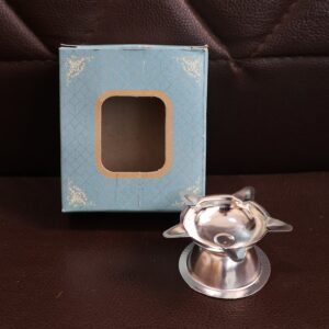 Stainless Steel Lotus Design Diya (1 Pc) - Image 9