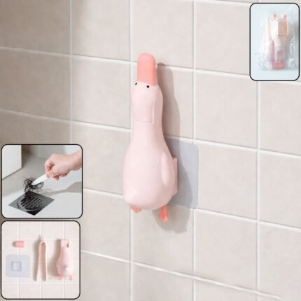 Duck Shape Bathroom Hair Catcher & Organizer (1 Pc)