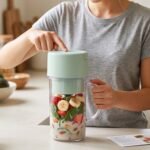 Portable Electric Juicer Mixer Grinder with Handle (1 Pc, 340 ML) - Image 5