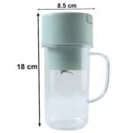 Portable Electric Juicer Mixer Grinder with Handle (1 Pc, 340 ML) - Image 6