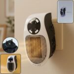 500W Portable Wall Plug Room Heater Compact Electric Space Heater