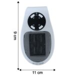 500W Portable Wall Plug Room Heater Compact Electric Space Heater - Image 6