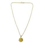 Elegant Floral Design Gold Plated Pendant Necklace (1 Pc) - Image 4