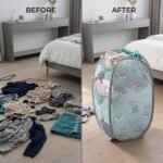 Foldable Mesh Laundry Bag Hamper (1 Pc, 34x34x57 Cm) - Image 7