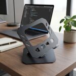 Foldable Adjustable Metal Laptop Stand (1 Pc) - Image 7