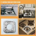 Aluminium Gas Stove Protector Covers (10 Pc, 23x23 cm) - Image 8