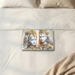 Elegant Radha Krishna Golden Finish Wall Art Frame 45x30 Cm (1 Pc) - Image 7