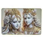 Elegant Radha Krishna Golden Finish Wall Art Frame 45x30 Cm (1 Pc) - Image 4