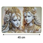 Elegant Radha Krishna Golden Finish Wall Art Frame 45x30 Cm (1 Pc) - Image 6