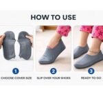 Waterproof Silicone Shoe Cover Grey Color (1 Pair, Medium Size) - Image 8