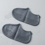 Waterproof Silicone Shoe Cover Grey Color (1 Pair, Medium Size) - Image 7