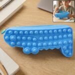 Cartoon Crocodile Shape Pop It Pencil Pouch (1 Pc)