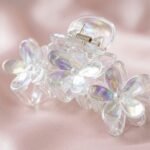 Elegant Transparent Floral Hair Claw Clip (1 Pc) - Image 4