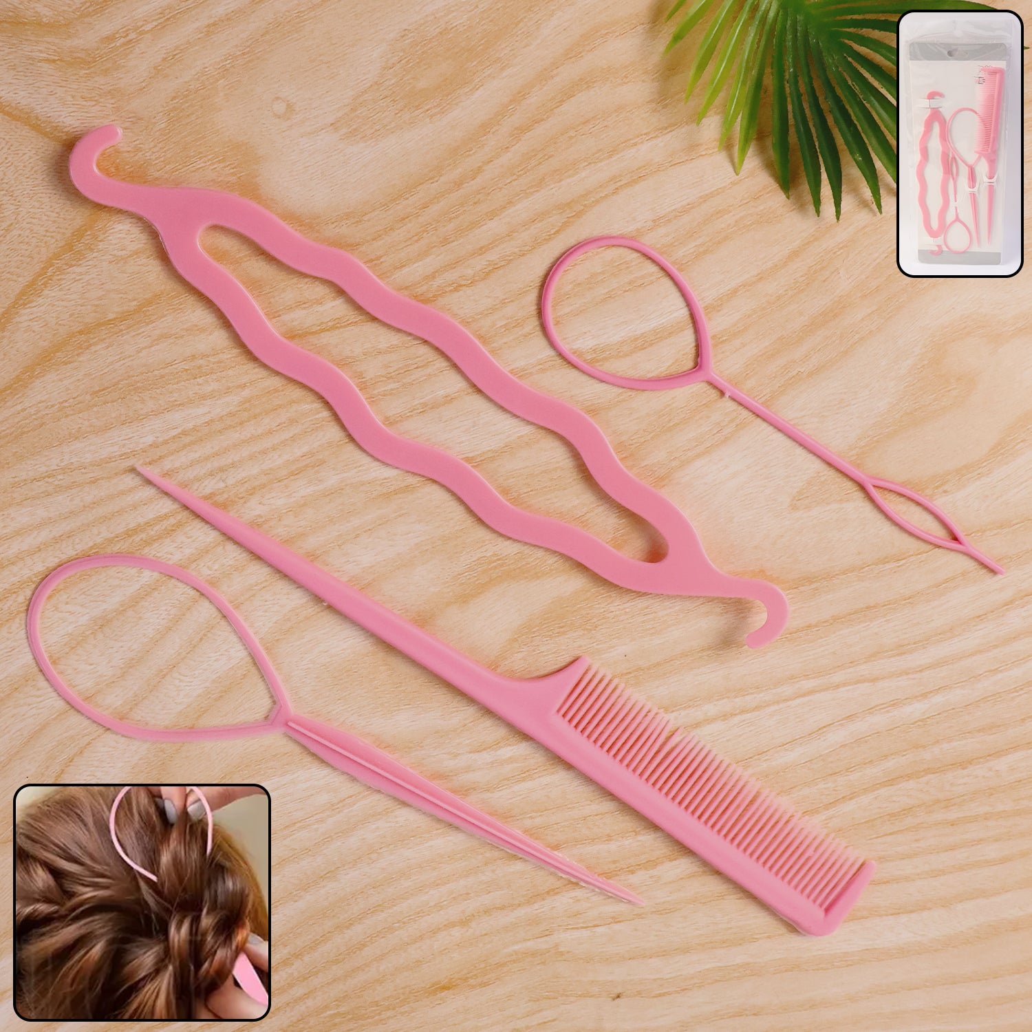 HairStylingTools-WOSKU-01 Multi-Purpose Hair Styling & Braiding Tool Set - Image 1
