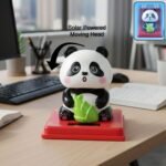 Solar Powered Moving Head Panda Showpiece (1 Pc)