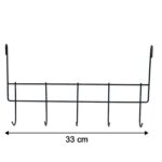 Premium Over The Door Metal 5 Hook Rack 1 Pc - Image 6
