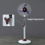 OMEGA 12V Rechargeable Pedestal Fan with LED Light (1 Pc) - Image 7
