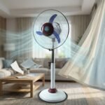 OMEGA 12V Rechargeable Pedestal Fan with LED Light (1 Pc) - Image 6