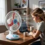 OMEGA 12V Rechargeable Table Fan with LED Light (1 Pc) - Image 3