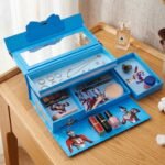 Multipurpose Folding Makeup and Jewelry Storage Box with Mirror (1 Pc) - Image 3
