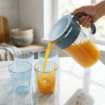 Multipurpose Plastic Water Juice Serving Jug with 4 Drinking Glasses Set (1 Set) - Image 3