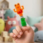 Kids Cartoon Spring Frog Toy With Toothbrush Set (2 Pc Set) - Image 5