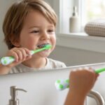 Kids Cartoon Spring Frog Toy With Toothbrush Set (2 Pc Set) - Image 3
