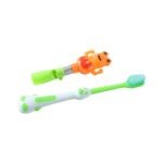 Kids Cartoon Spring Frog Toy With Toothbrush Set (2 Pc Set) - Image 4