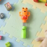 Kids Cartoon Spring Frog Toy With Toothbrush Set (2 Pc Set) - Image 7
