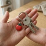 Cute Red Apple Shape Bag Charm Keychain Set (10 Pc) - Image 5