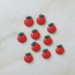 Cute Red Apple Shape Bag Charm Keychain Set (10 Pc) - Image 6