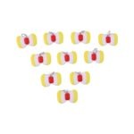 Cute Bow Shape Bag Charm Keychain Set (10  Pc) - Image 4