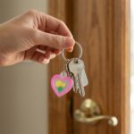 Cute Heart Flower Design Bag Charm Keychain Set (10 Pc) - Image 5