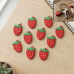 Strawberry Design Bag Charm Keychain Set (10 Pc)