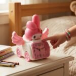 Cute Cartoon Bunny Car Style Pink Table Alarm Clock (1 Pc) - Image 5